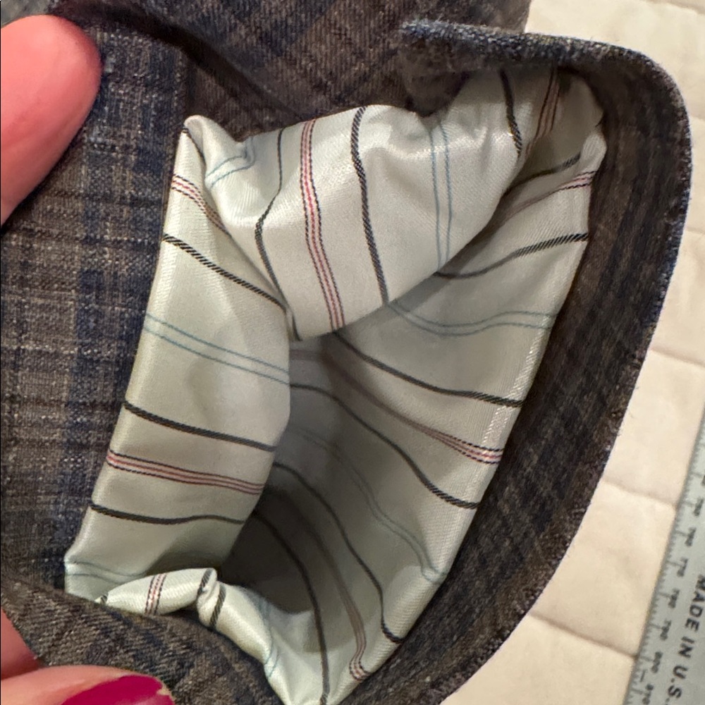 Ralph Lauren Windowpane Wool Silk Linen Blue and Gray Jacket Blazer 40L - Picture 15 of 16